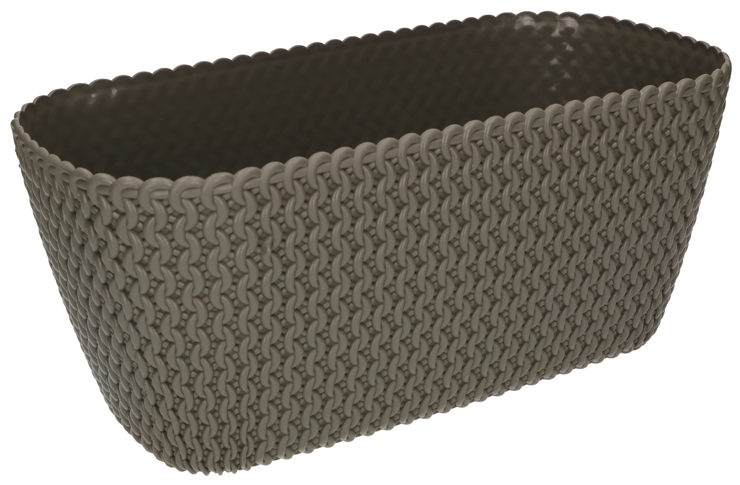 Doniczka 300 mm skrzynka balkonowa owalna - Kolor szary kamienny - KOTARBAU