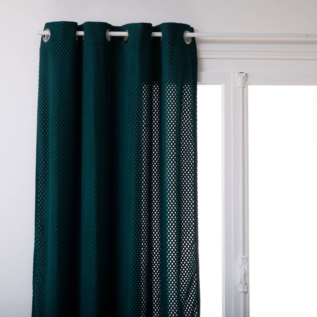 Cortina - terciopelo - azul pato - 140x260 cm - atmosphera créateur d'intérieur