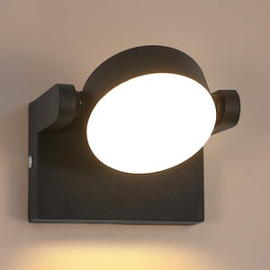 GOECO Applique Murale Extérieure Rotative étanche IP65 20W Lampe murale LED Blanc Chaud 3000K Pour Entrée Couloir Cour Jardin Terrasse Balcon Garage
