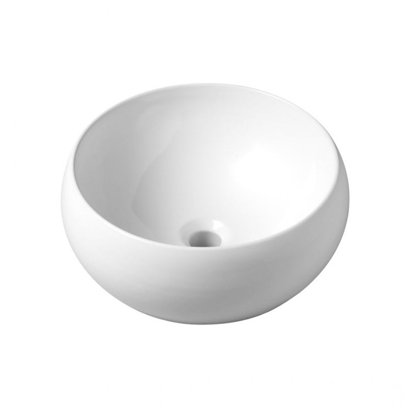 Vasque à poser forme bol en porcelaine blanche - 4