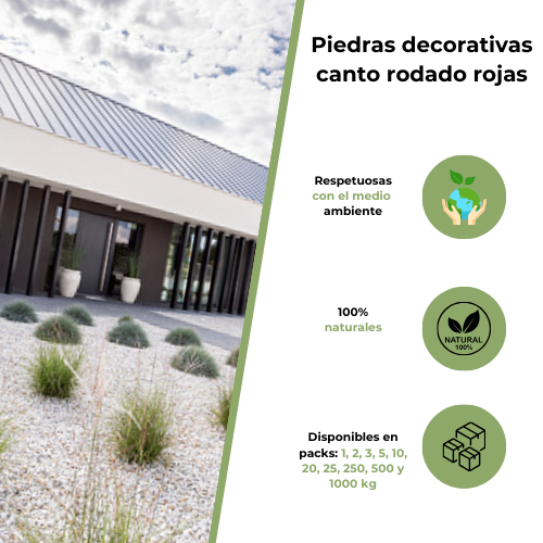 Grava decorativa para jardines Blanco Puro 5 Kg (12/20 mm). Piedra Blanca. Vegara Stone - 3