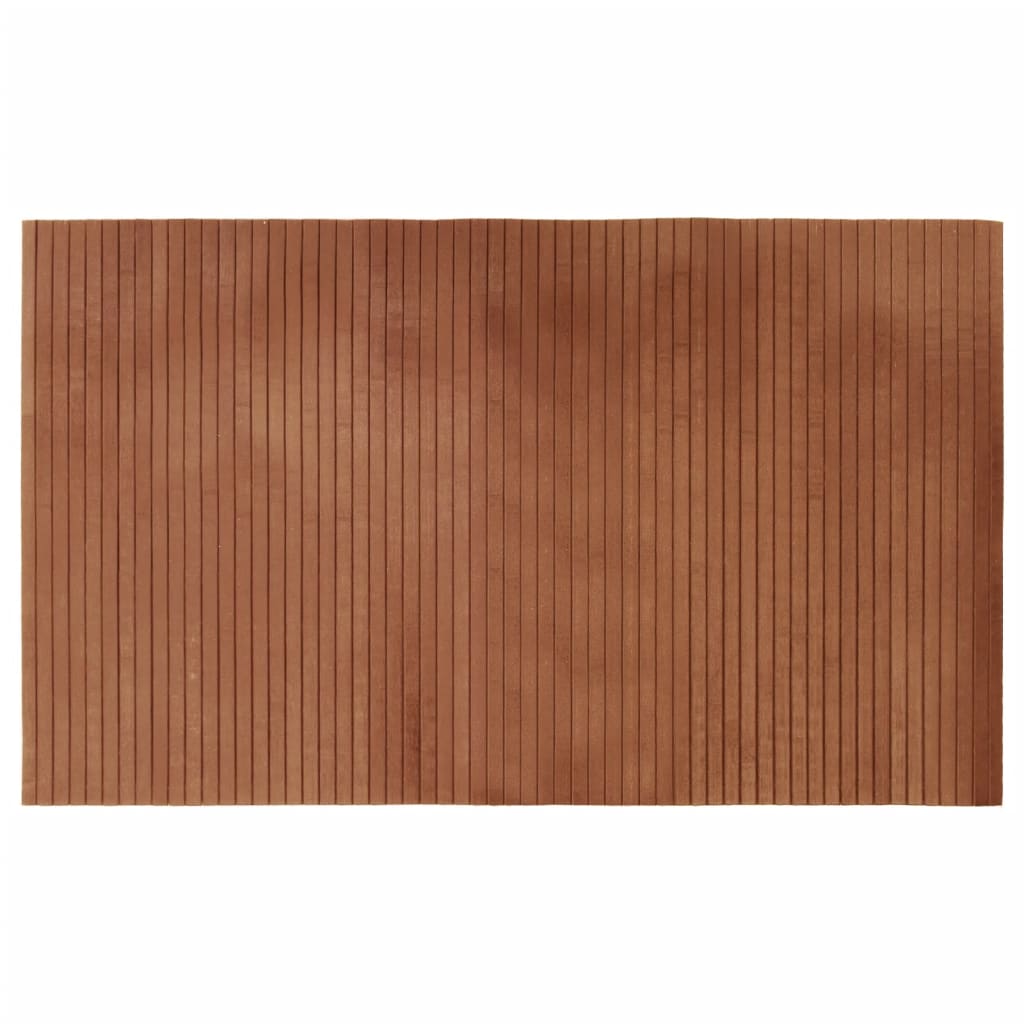 Tapis rectangulaire marron 60x100 bambou - 2
