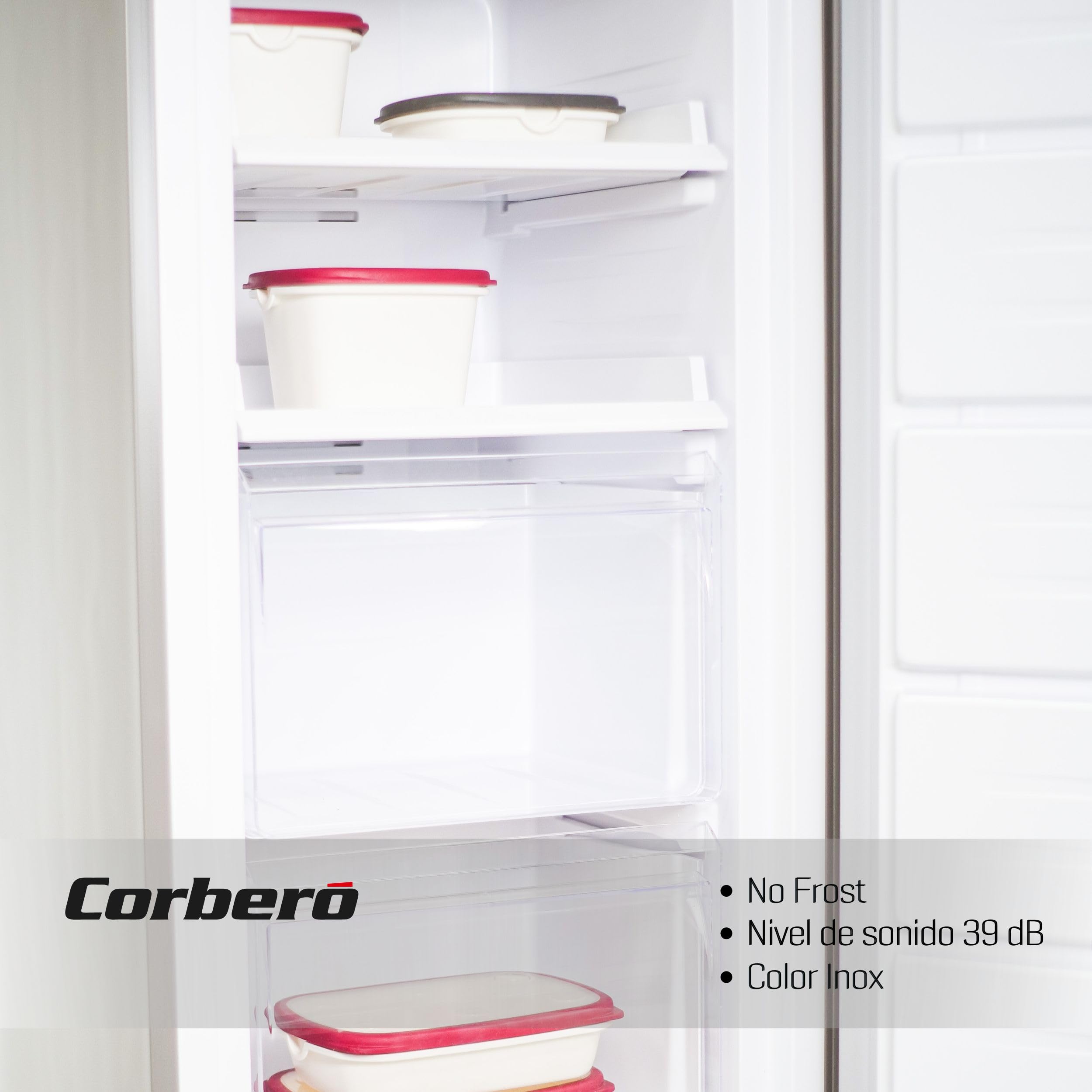Corberó - Congelador Vertical CCVH17023NFX | 204L | No Frost, Crisper, 39 Db - 4