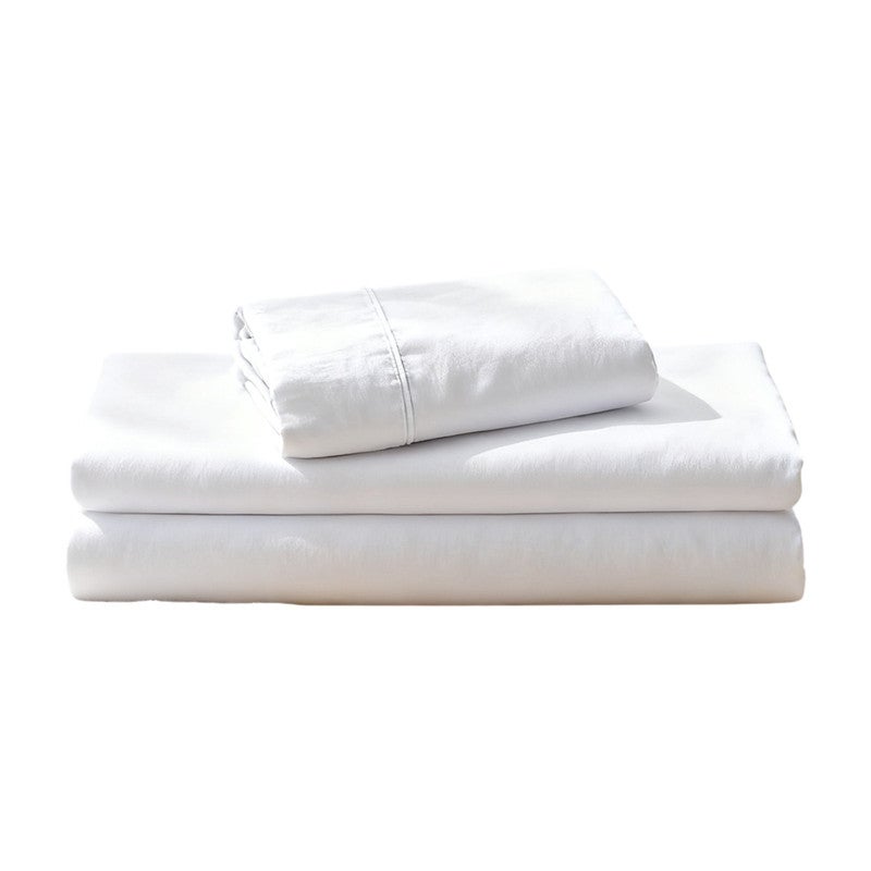 Juego de Sábanas 100% Algodón | 3 Piezas | Bajera Ajustable 30 CM | Funda Almohada Boca Abierta | Hipoalergénico, Absorbe Humedad | Blanco Cama 135 - 9