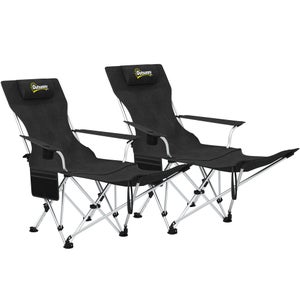 Chaise De Camping Pliante Table Latérale Amovible Charge 150KG Porte Gobelet Chasse Randonnee Cw24390 85183116