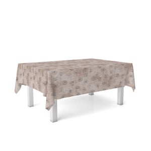 Mantel Navideño "Flor De Pascua" 137 Cm Ancho - Por Metro