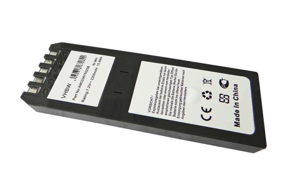 Vhbw Ersatzakku Kompatibel Mit Fluke DSP100 / DSP2000 – 7,2V, 2200mAh, NiMH, Für Oszilloskope & Messgeräte