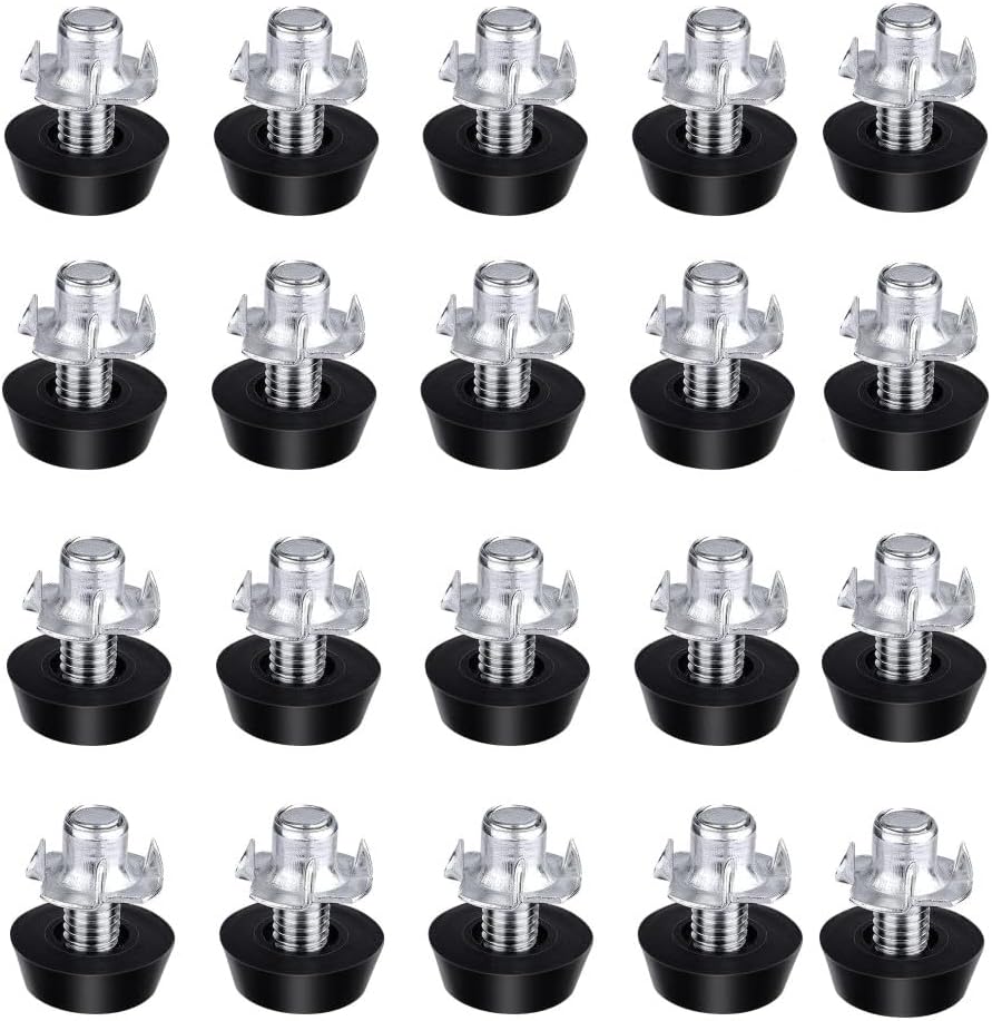 Set de 20 de picioare reglabile M6 x 18 mm - Nivelatoare cu piulițe în T pentru mese, scaune și mobilier 20buc