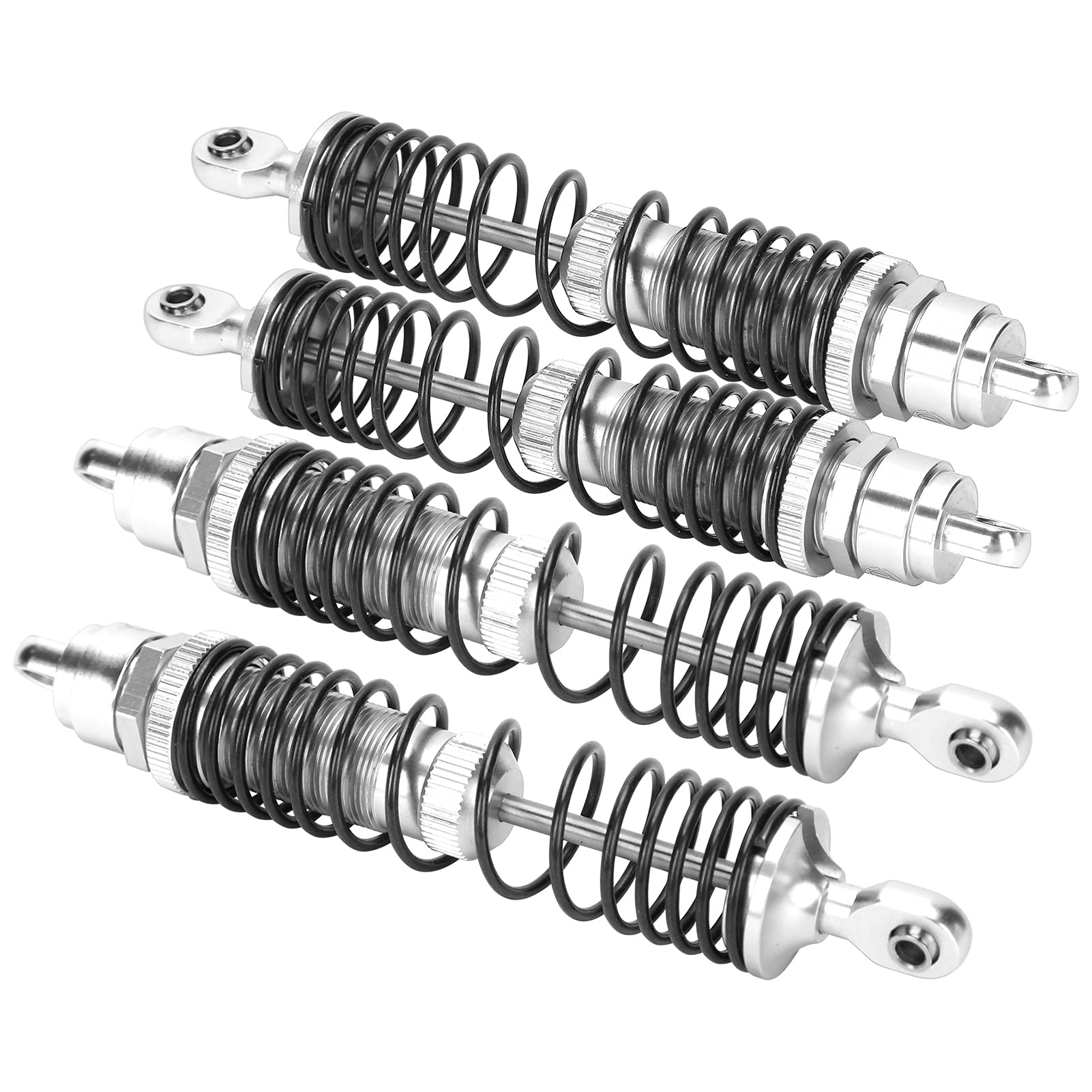 Dilwe 4 Amortisseurs RC Métal Avant/Arrière – Pour LC Racing 1/14 1/16 – Bleu – 79/75,5 Mm