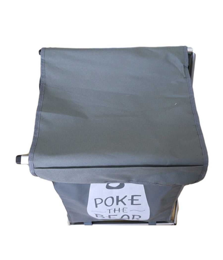 Trade Shop - Cesto Porta Biancheria In Tessuto Bagno Lavanderia Porta Pieghevole 65 X 39 X 31 Cm - - 5