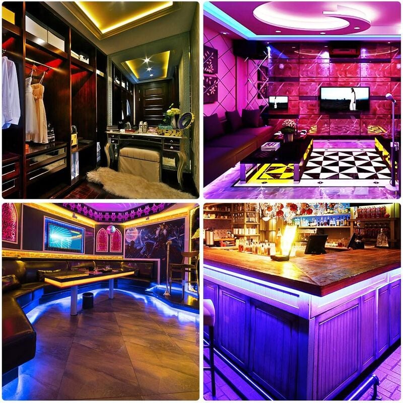 Bande lumineuse LED étanche 10M 300 LED IP65 Bande lumineuse multicolore avec télécommande pour éclairage intérieur et extérieur Décoration - 4