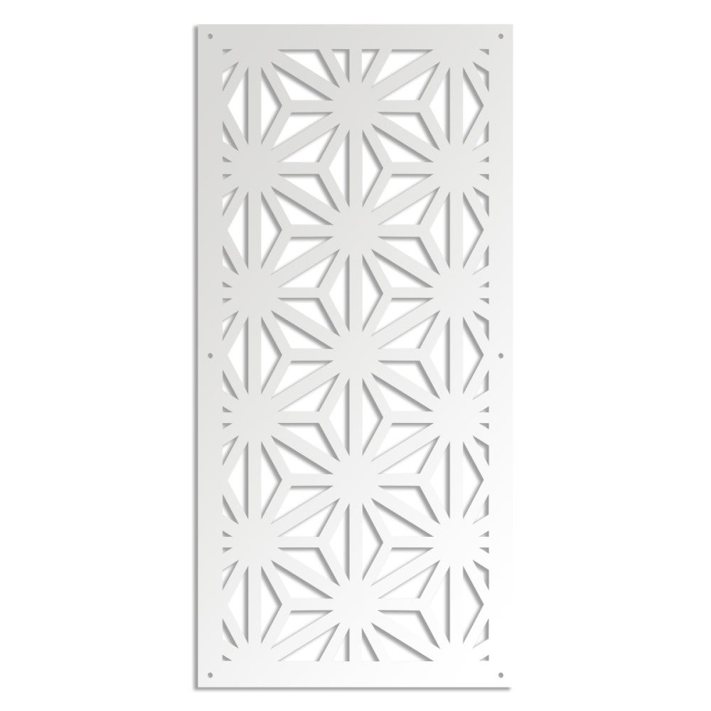 RADIANT - Panel perforowany z PVC - Osłona przeciwsłoneczna - Rozmiar 73x148 cm - Grubość 1 cm - Kolor BIAŁY