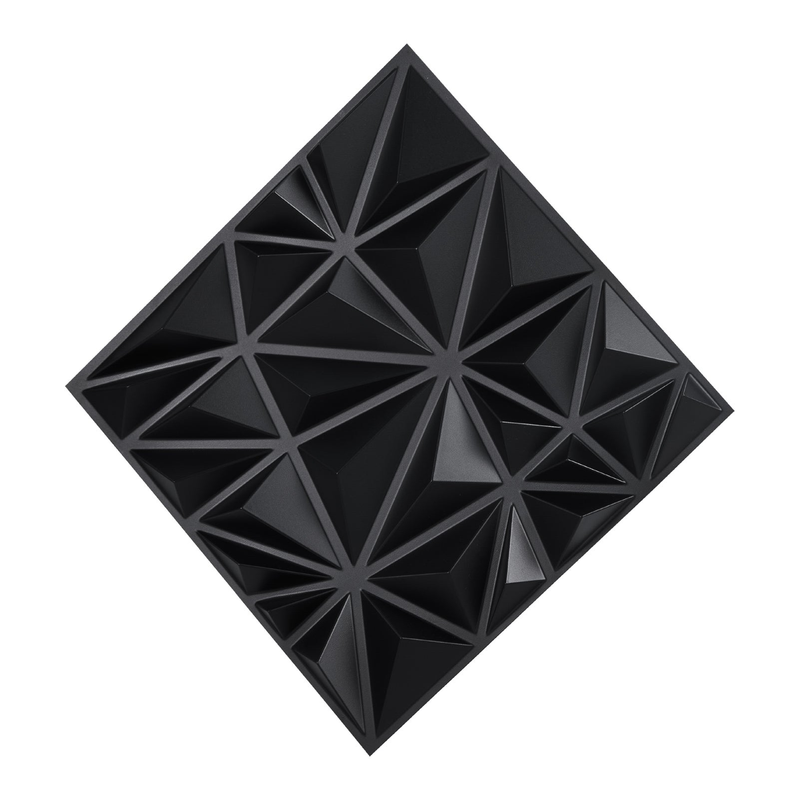 Panneaux muraux VEVOR 3D,33 carreaux diamant PVC 11,81 x 11,81 po,couverture 32 pi²,pour plafond,chambre,salon et salle de jeux,noir mat - 9
