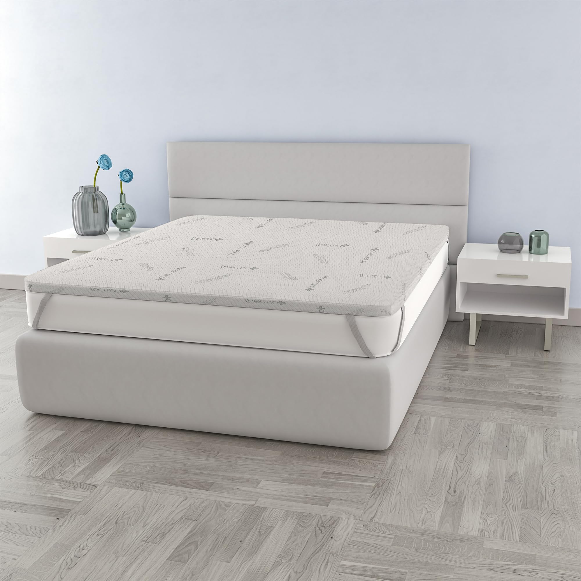 Italian Bed Linen Estivo Ehebett – Mikrofaser, 260x270 Cm, Grau, Ultraweich & Atmungsaktiv