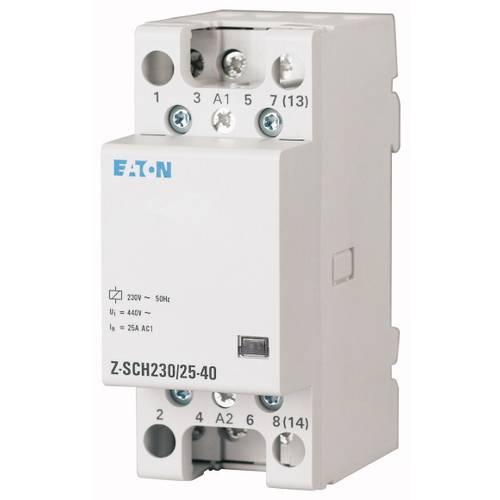 Stycznik modułowy na szynę 25A cewka 230V 4NO 2P EATON