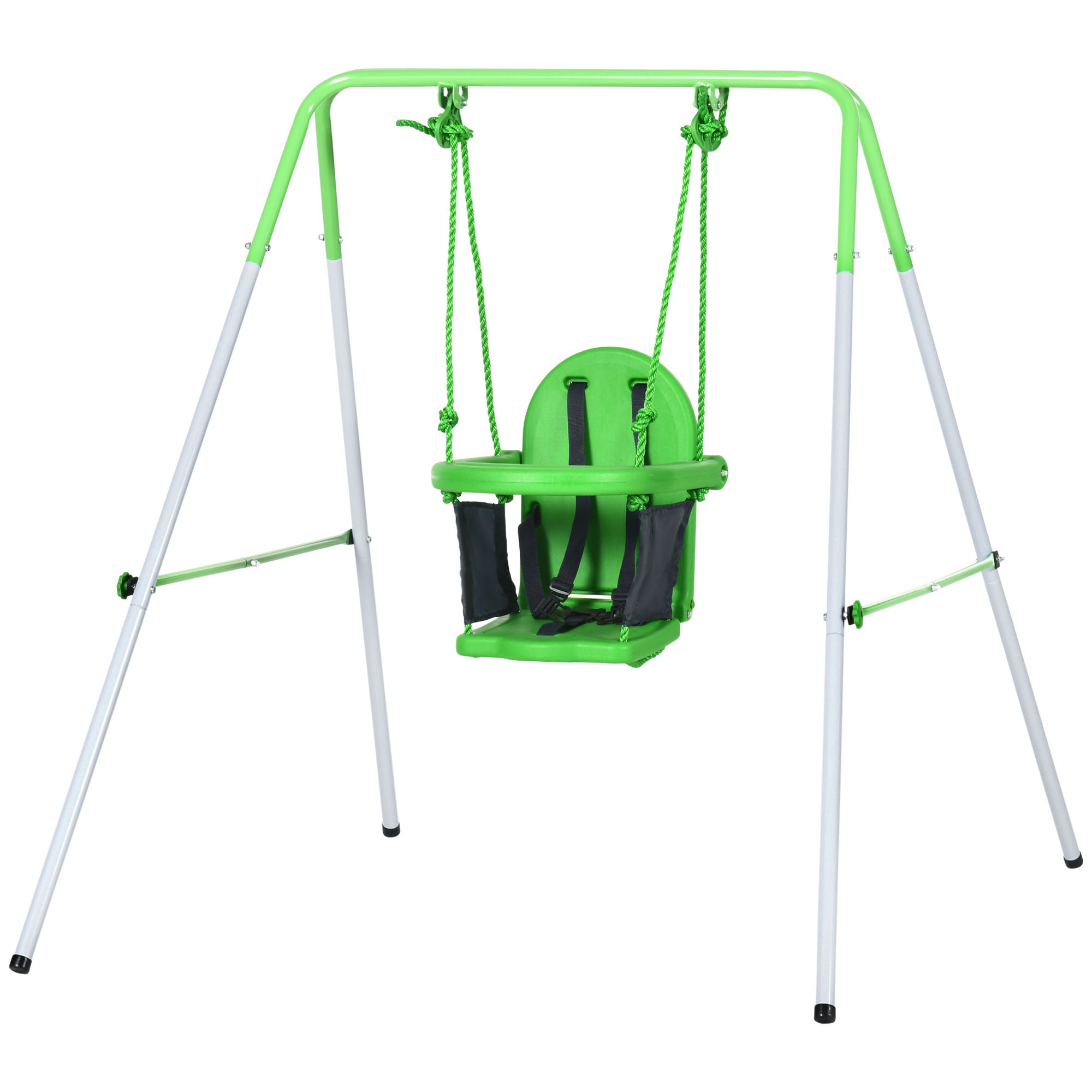 Altalena 3 In 1 Outsunny Per Bambini - Regolabile 120-180cm, Per - Foto 10