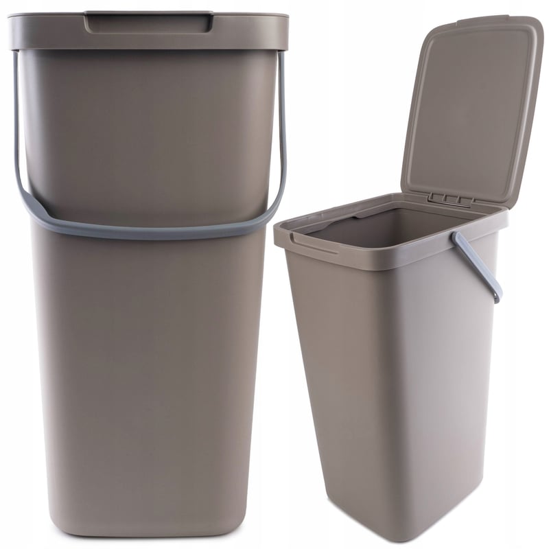 KOSZ NA ŚMIECI POJEMNIK NA ODPADY Z POKRYWĄ 25L KUBEŁ DO SEGREGACJI