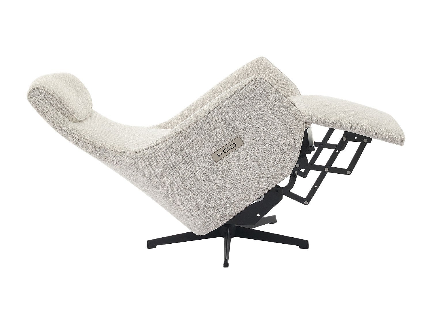 Fauteuil relax électrique en tissu texturé beige TASEMO - 7