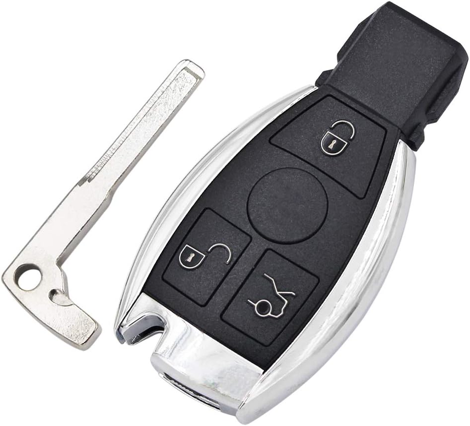 Boîtier De Remplacement à 3 Boutons Pour Clé Mercedes - Compatible Modèles E, C, R, CL, GL, Etc.