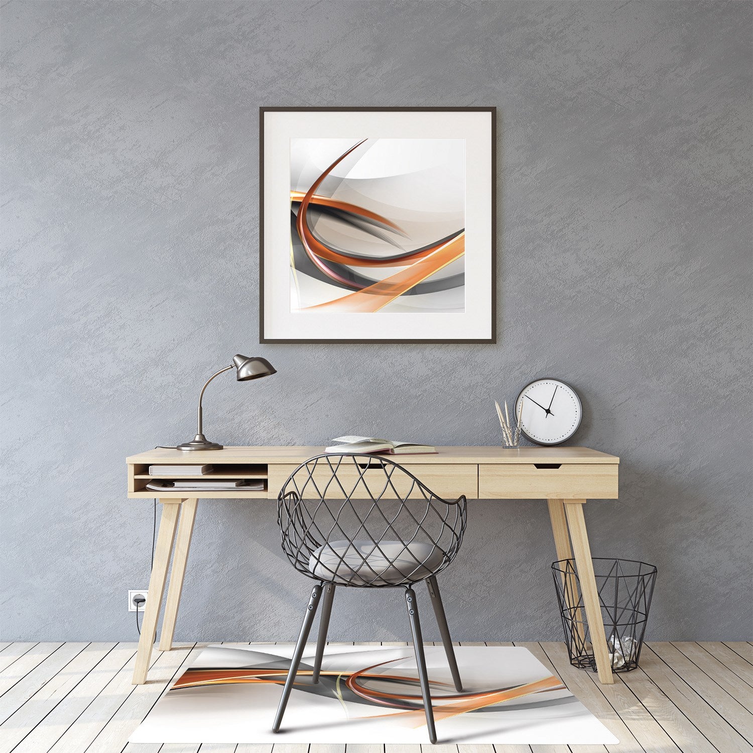 Mata ochronna podłogowa pod krzesło, Pióra 140x100 cm elegancka – Tulup - 3