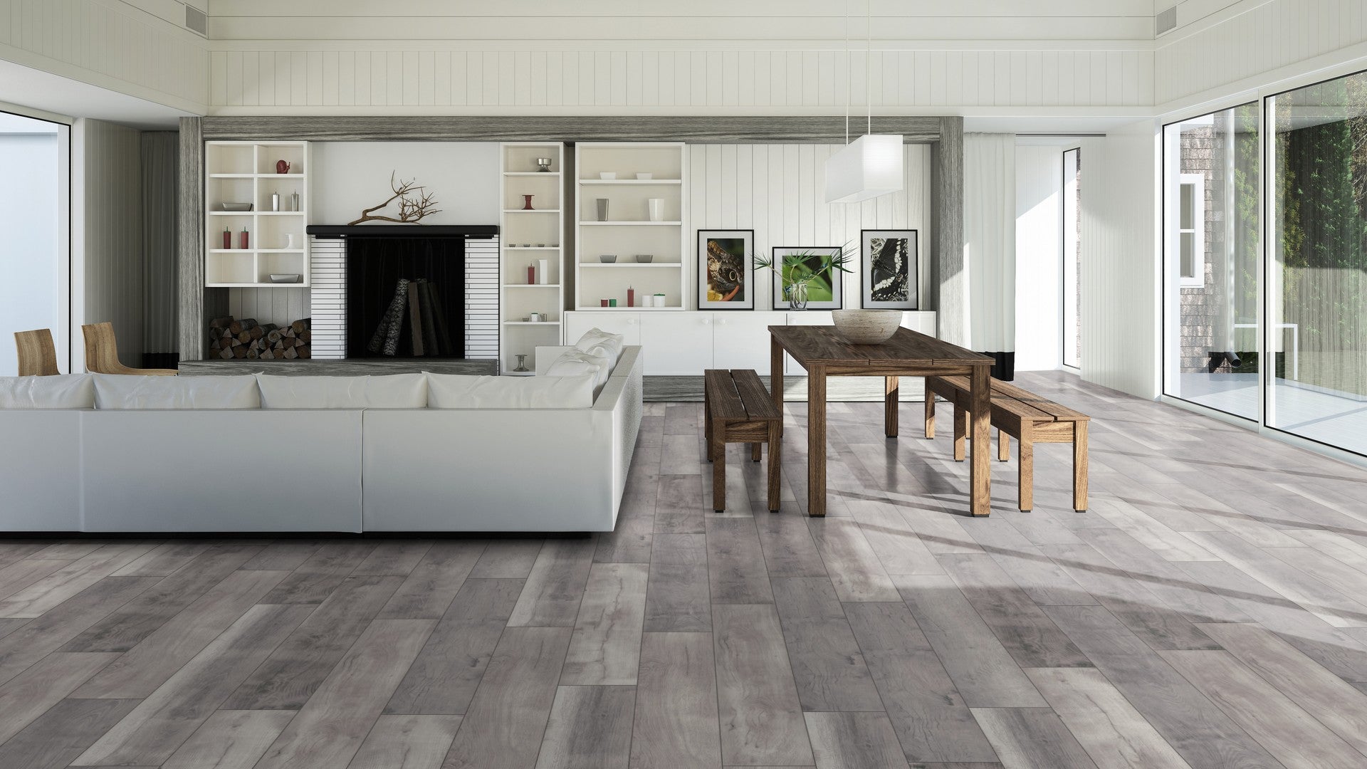 Sol stratifié effet parquet – 8 mm – boîte de 8 lames - 2,26 m2 – EH RIVER 8 K413 PURE+ BLACKWATER OAK - 2