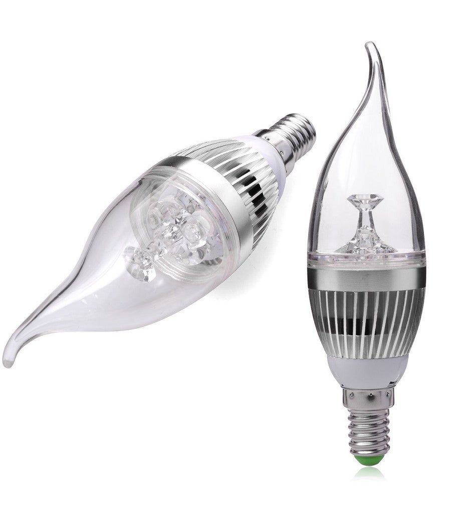 Trade Shop - Lampadina A Candela Colpo Di Vento Da 3w Attacco E14 Bulbo Piccolo Luce Calda - - 2