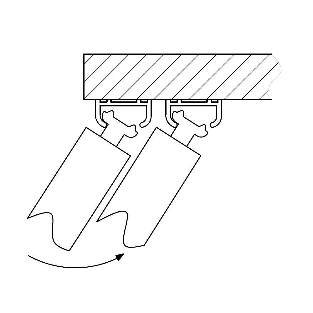 Système coulissant SLID'UP 100 pour 2 portes de placard - rail 1,8 m - 9 kg - 8