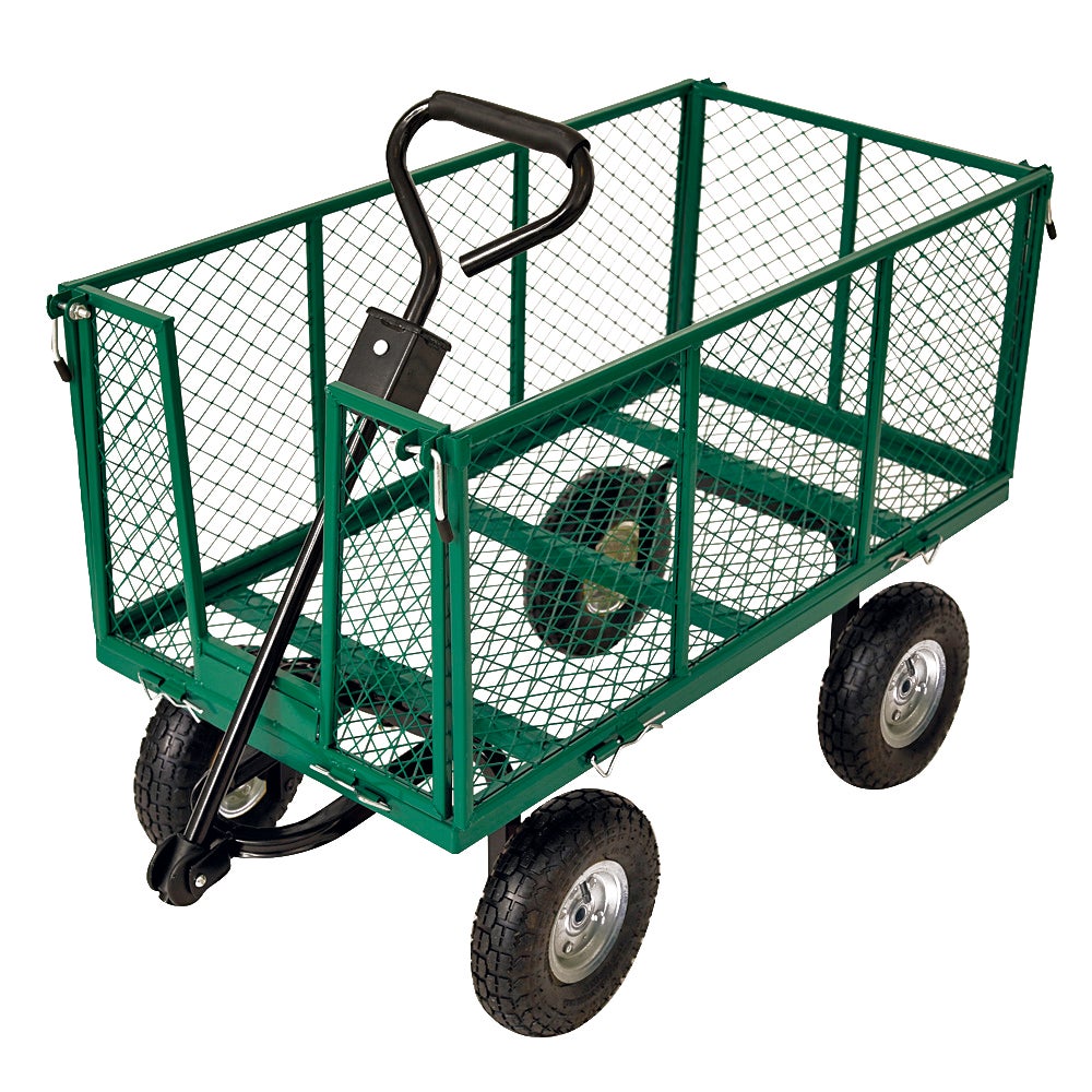 Remorque de jardin grillagée WERKA PRO pneus gonflables 300 kg - 2