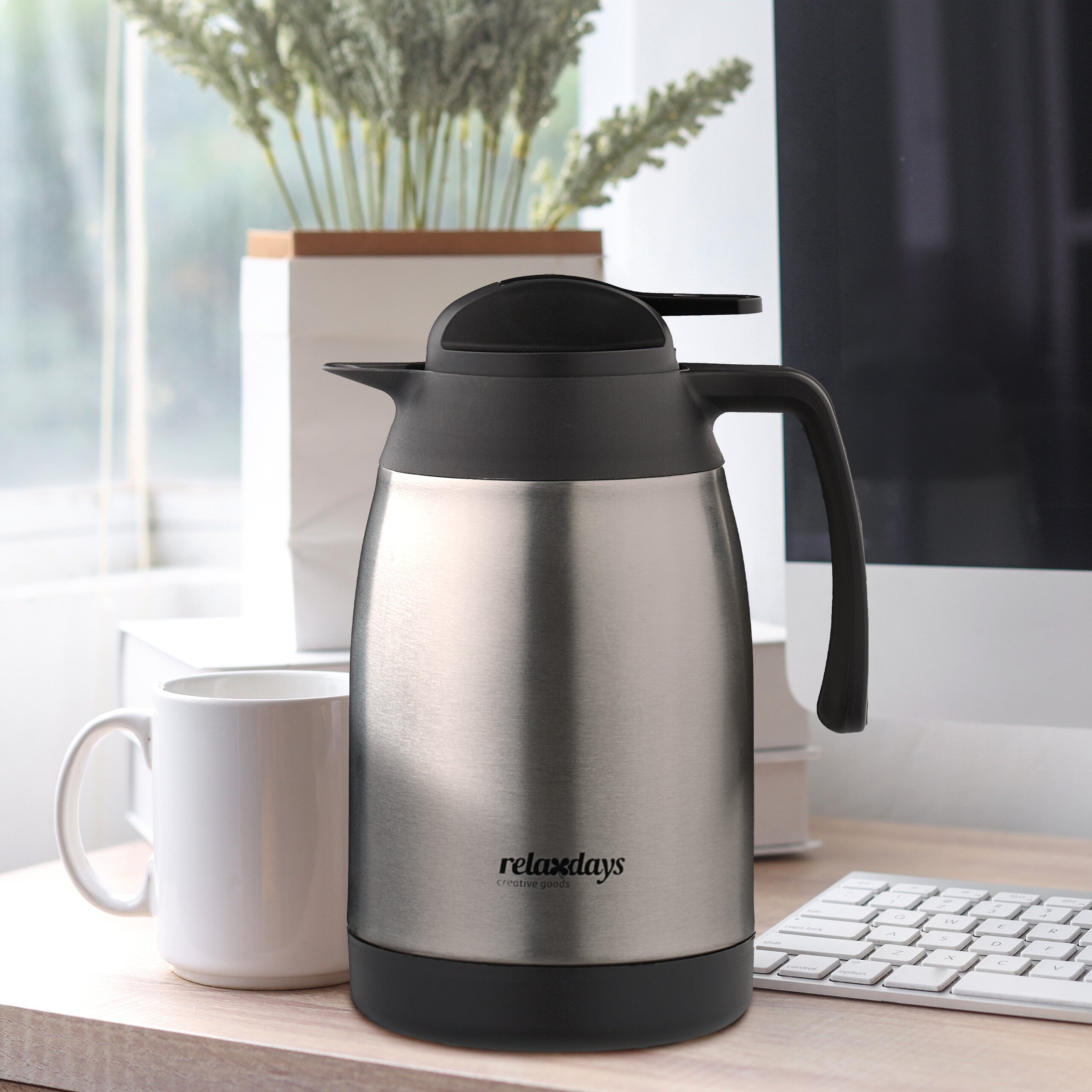 Relaxdays Set 3 Barattoli In Vetro Con Coperchio In Acciaio Contenitori Per Cucina Da 600 Ml Trasparente Argentato 69096376