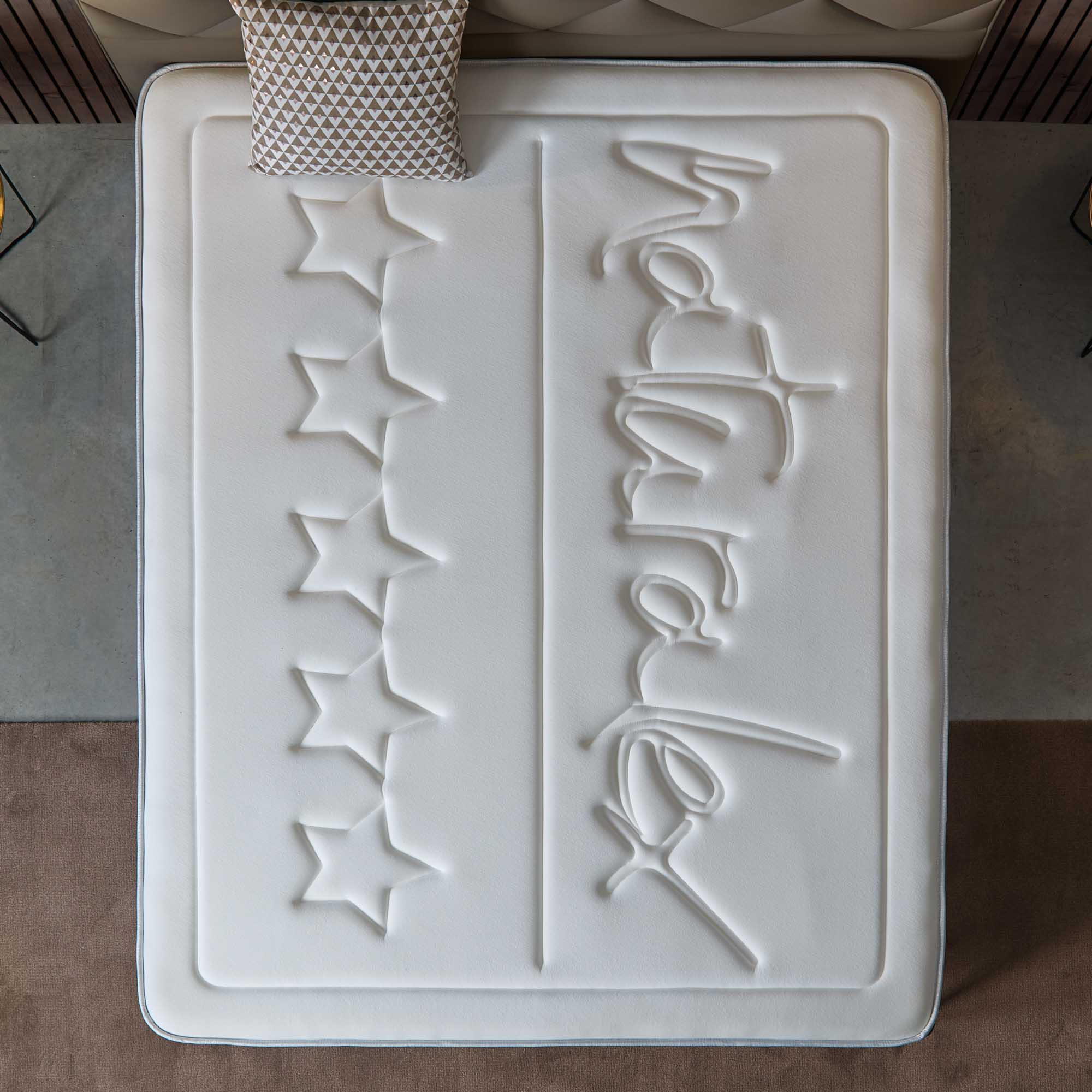 Privilege 160x190 cm - Multicouches HR - Blue Latex - Confort Premium - Mousse à Mémoire de forme - 7 Zones - Reversible - Haut de gamme - 4