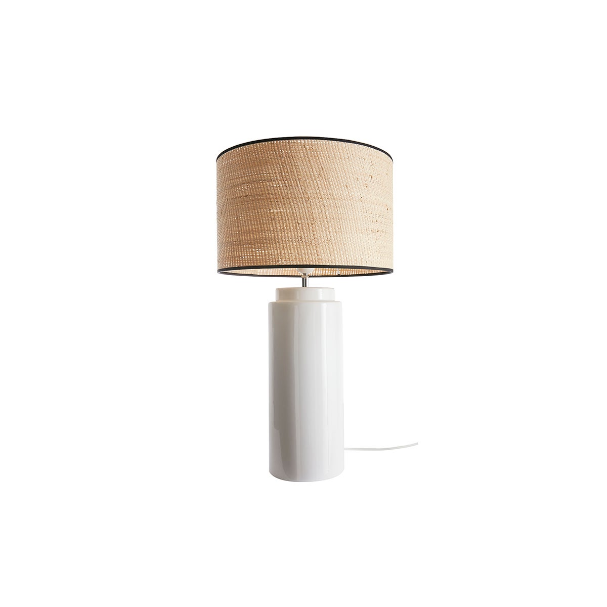 LAMPE NIRA EMERAUDE+BLANC D15.5XH31.5CM CERAMIQUE