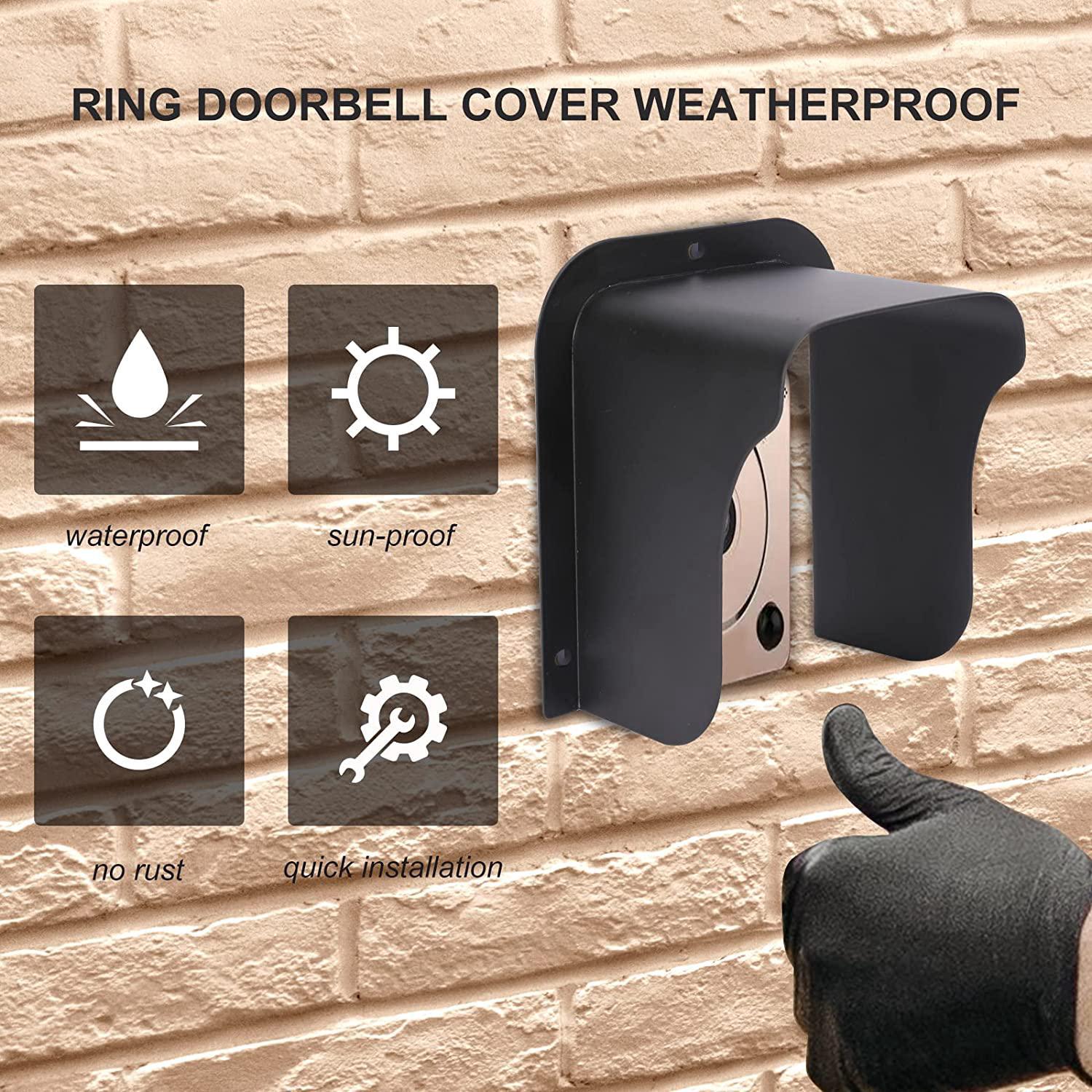 1 x housse de pluie pour sonnette extérieure, acier inoxydable durable, adapté aux prises extérieures, sonnette extérieure sans fil - 4