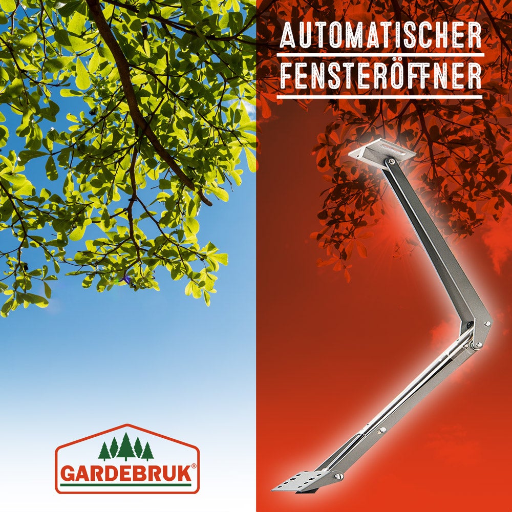 2x Ouvreur de fenêtre automatique abris serres de jardin 7,5kg force de levage Hauteur d'ouverture max. 45cm Lève-vitre réglable Ventilation serre - 8