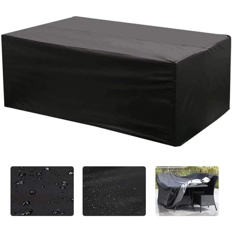 Husă de masă dreptunghiulară Oxford pentru mobilier de grădină cu protecție UV - 242 x 162 x 100 cm