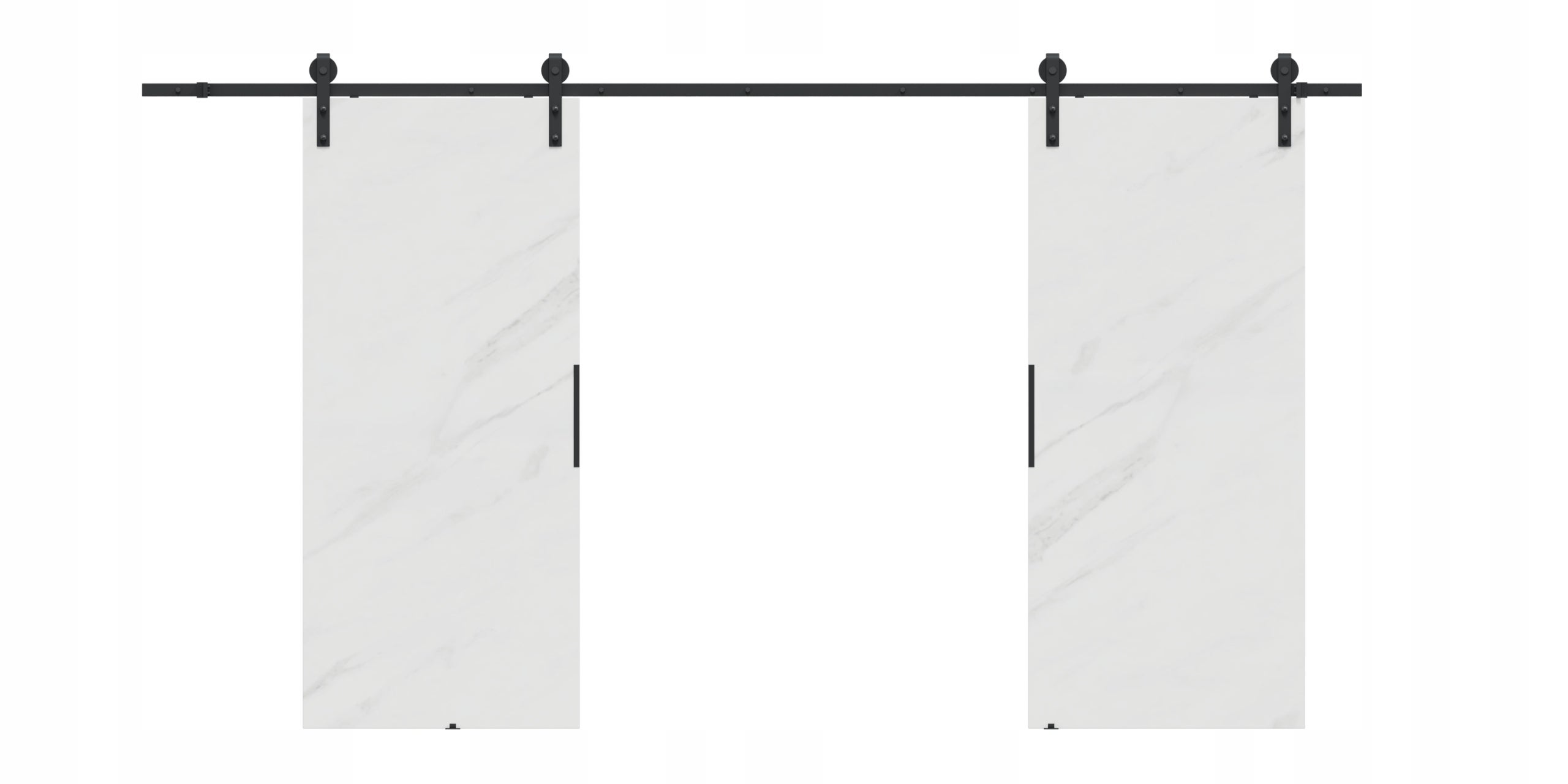 Drzwi przesuwne 110 naścienne ALFA LOFT 01 Marmur Biały 55+system przesuwny