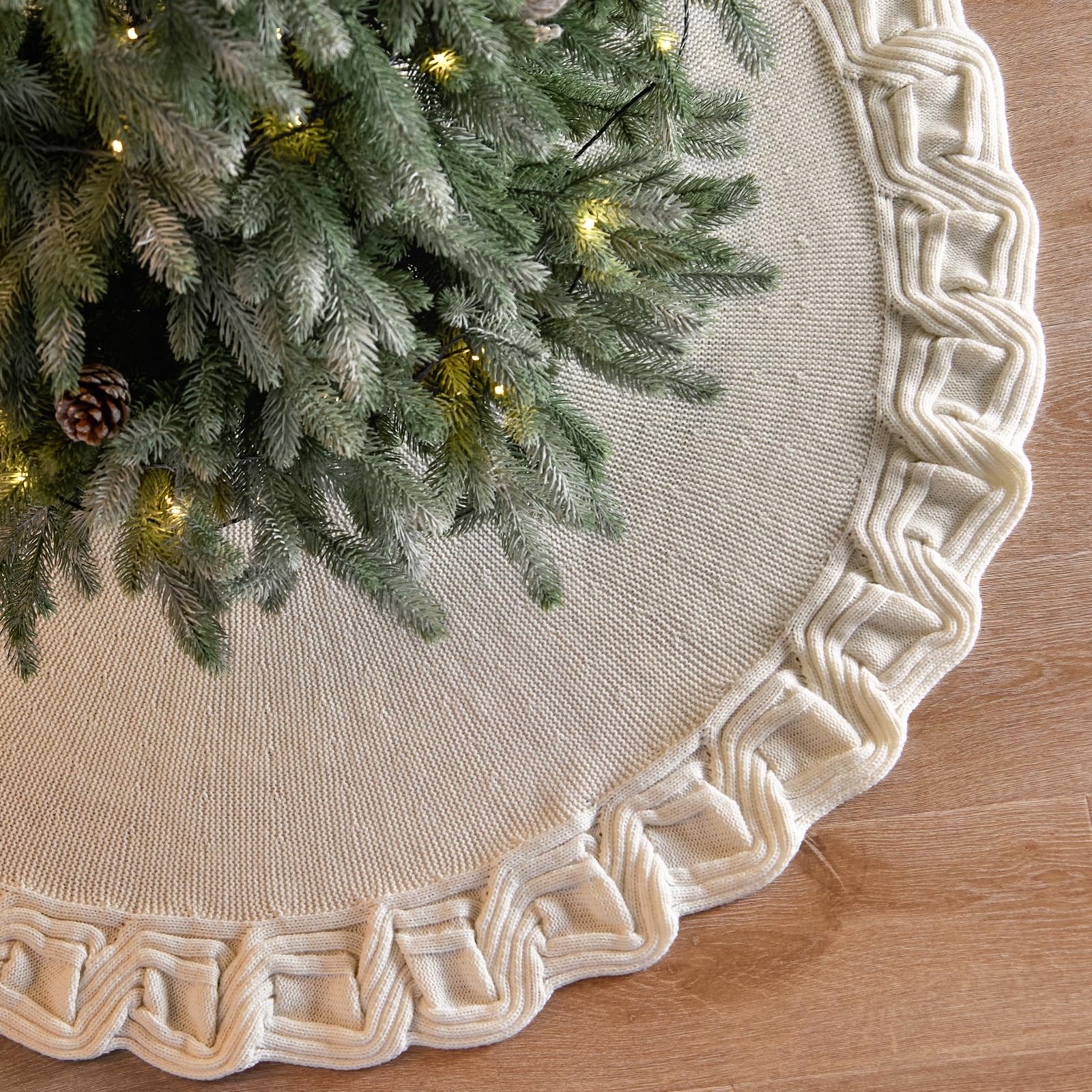 Zanvin Décorations De Noël, Jupe De Sapin De Noël 36 Pouces En Velours à Sequins, Jupe Vintage Pour Sapin De Noël, Couverture Pour Décoration De Fête, Jupe De Sapin De Noël Pailletée