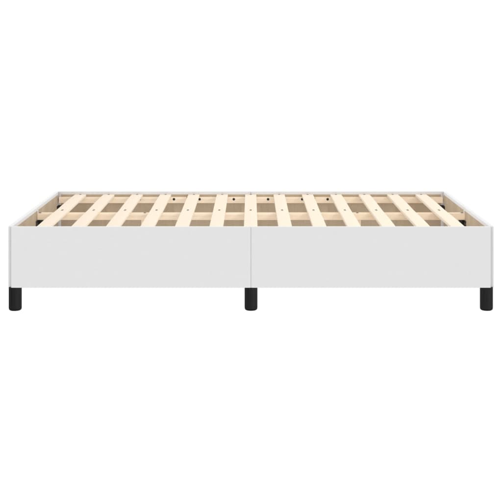 Cadre de lit sans matelas blanc 120 x 200 cm en similicuir - 6