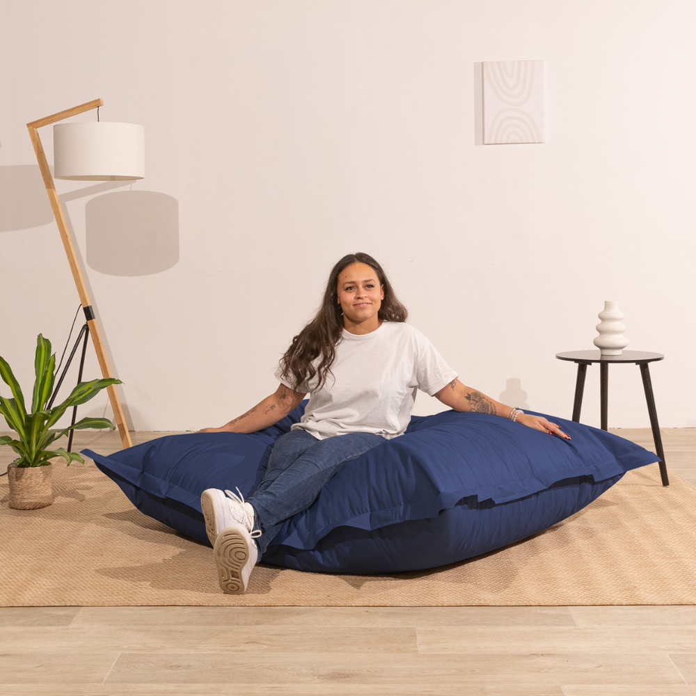 Pouf extérieur imperméable anti-uv déhoussable BANANAIR 140 x 180 cm bleu - 8