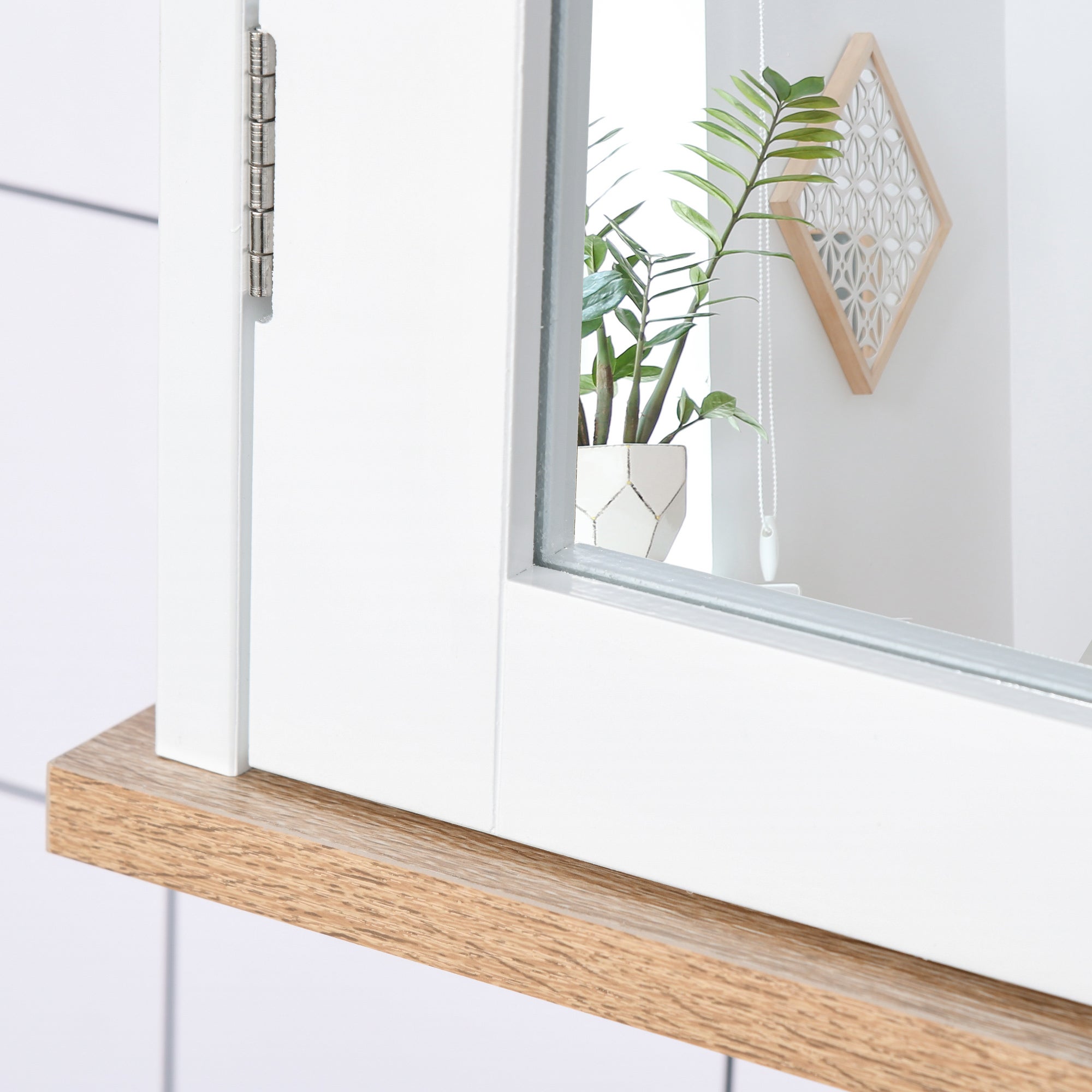 Armoire murale avec miroir MDF 2 portes KLEANKIN - 9