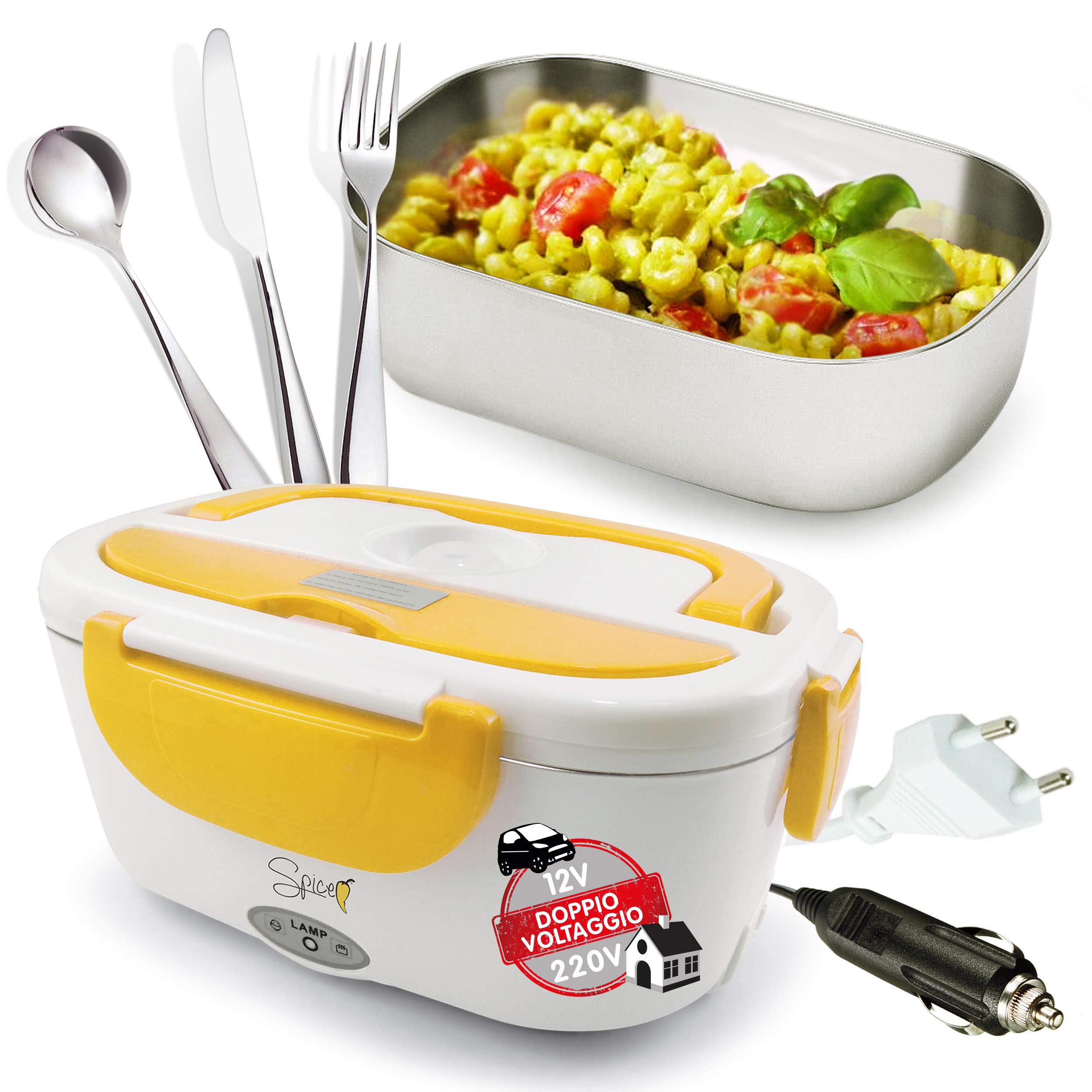 Scaldavivande Auto Ufficio Scaldavivande Elettrico Portatile - Lunch Box 1,5L Per Auto E Casa Lunch Box Riscaldato - 6