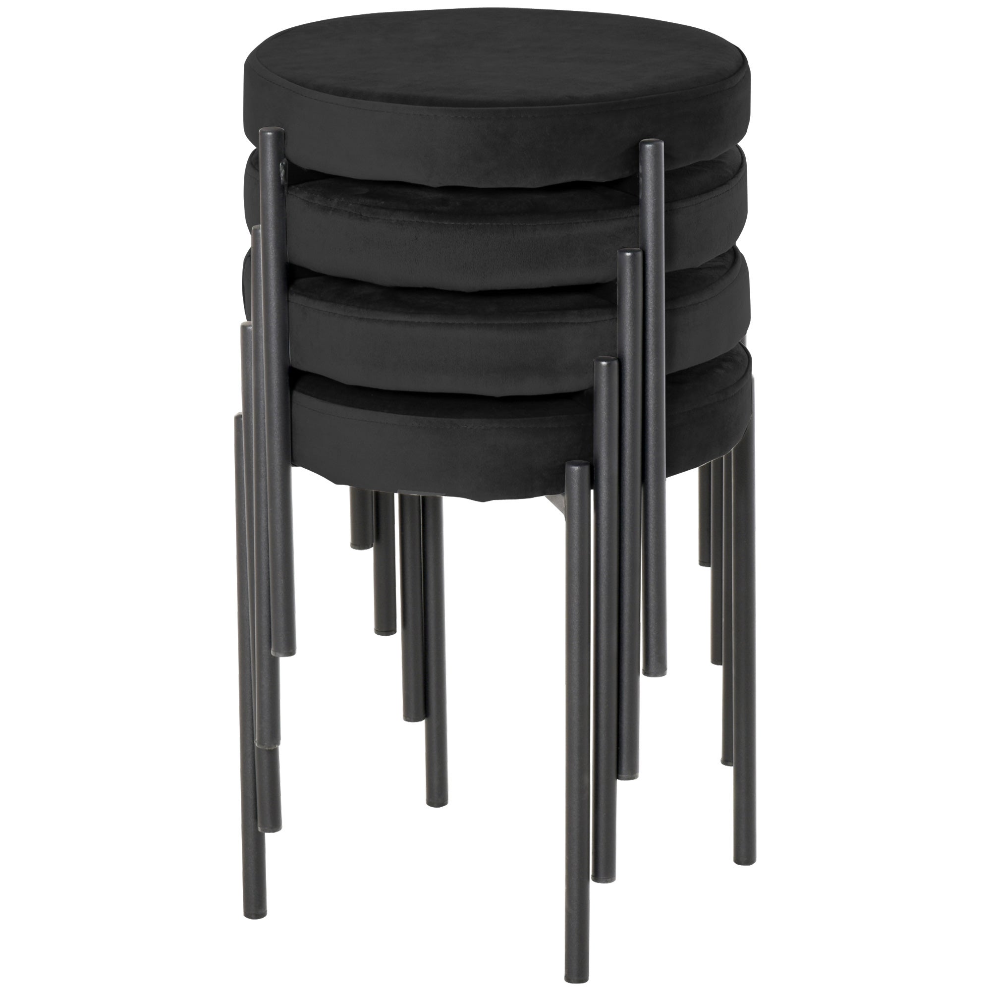 Set 4 sgabelli da bar velluto blu girevole sgabello sedia da bistrot