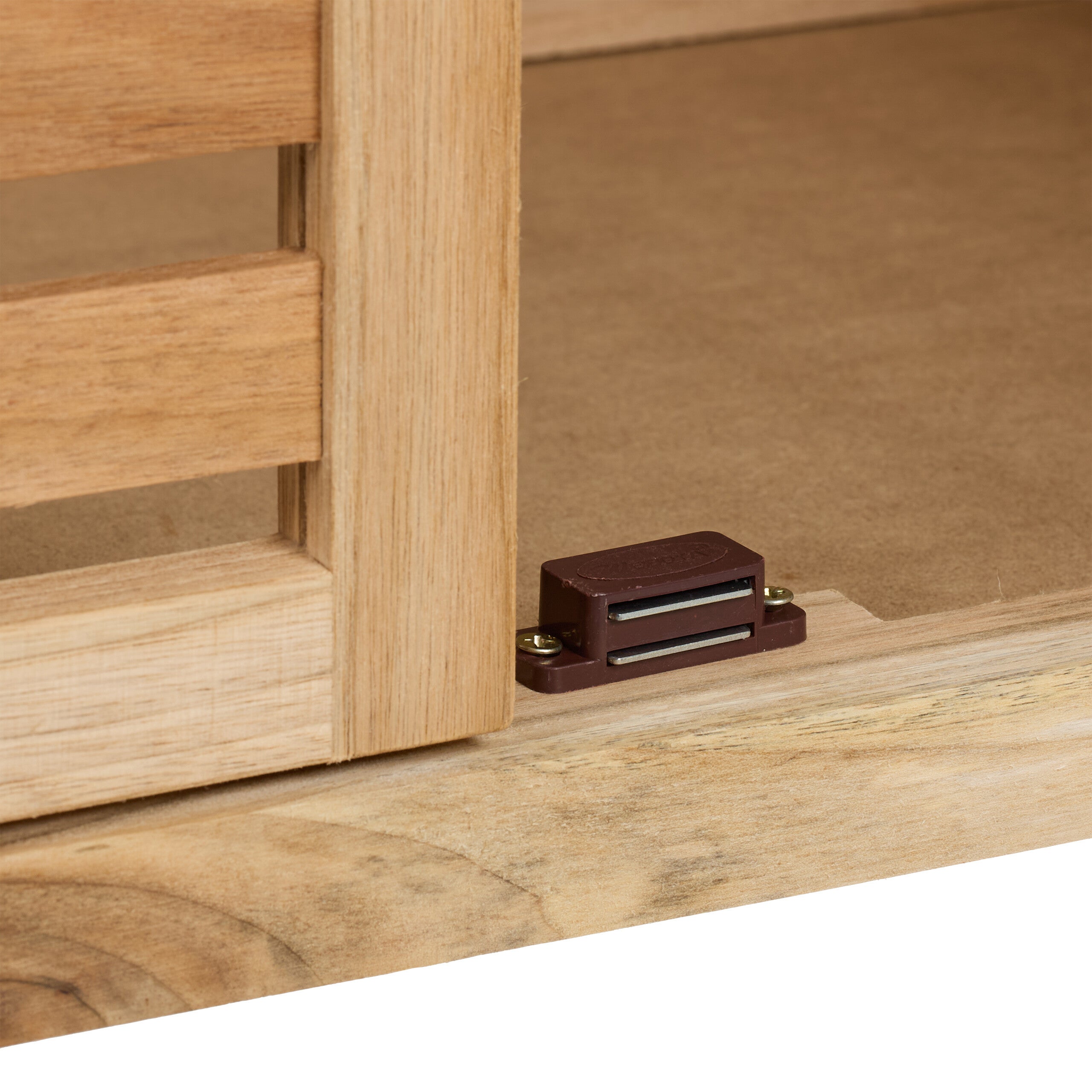 Mobile Salvaspazio per Bagno e Cucina, Scaffale in Legno Noce, 2 Ripiani, Vano con Ante, HLP 86x67,5x35,5 cm, Relaxdays - 7