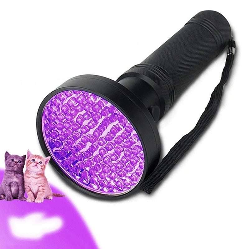 Lampe De Poche UV 395nm Détecteur Taches Urine Animaux - 12 LED Puissantes Avec Piles Incluses
