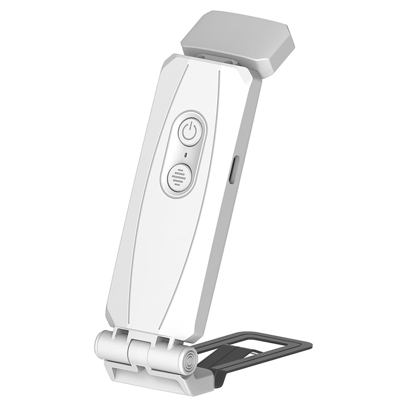 Akumulatorowa lampka do czytania z klipsem, 3 trybami kolorów i 5 regulowanymi poziomami jasności; idealny prezent dla bliskich (biała).