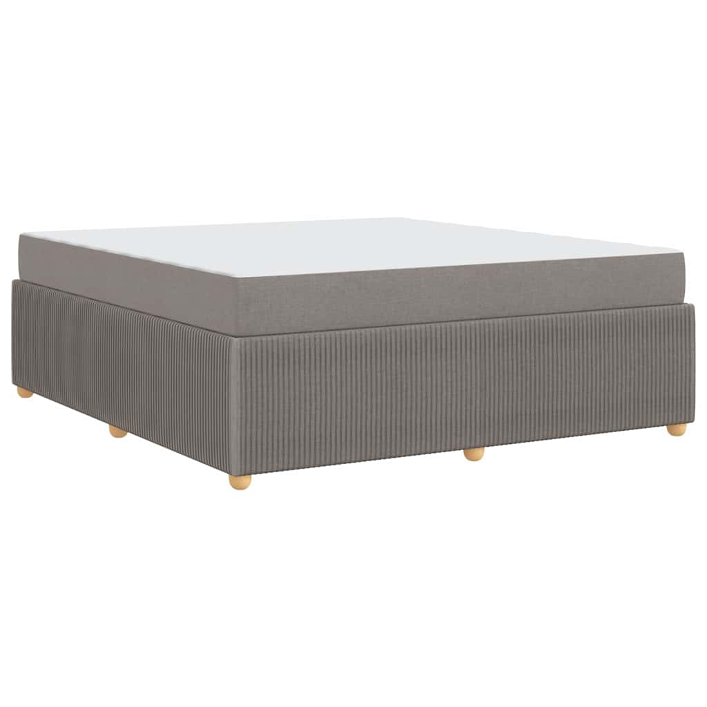 Cadre de lit avec matelas avec matelas Taupe 180 x 200 cm tissu - 2