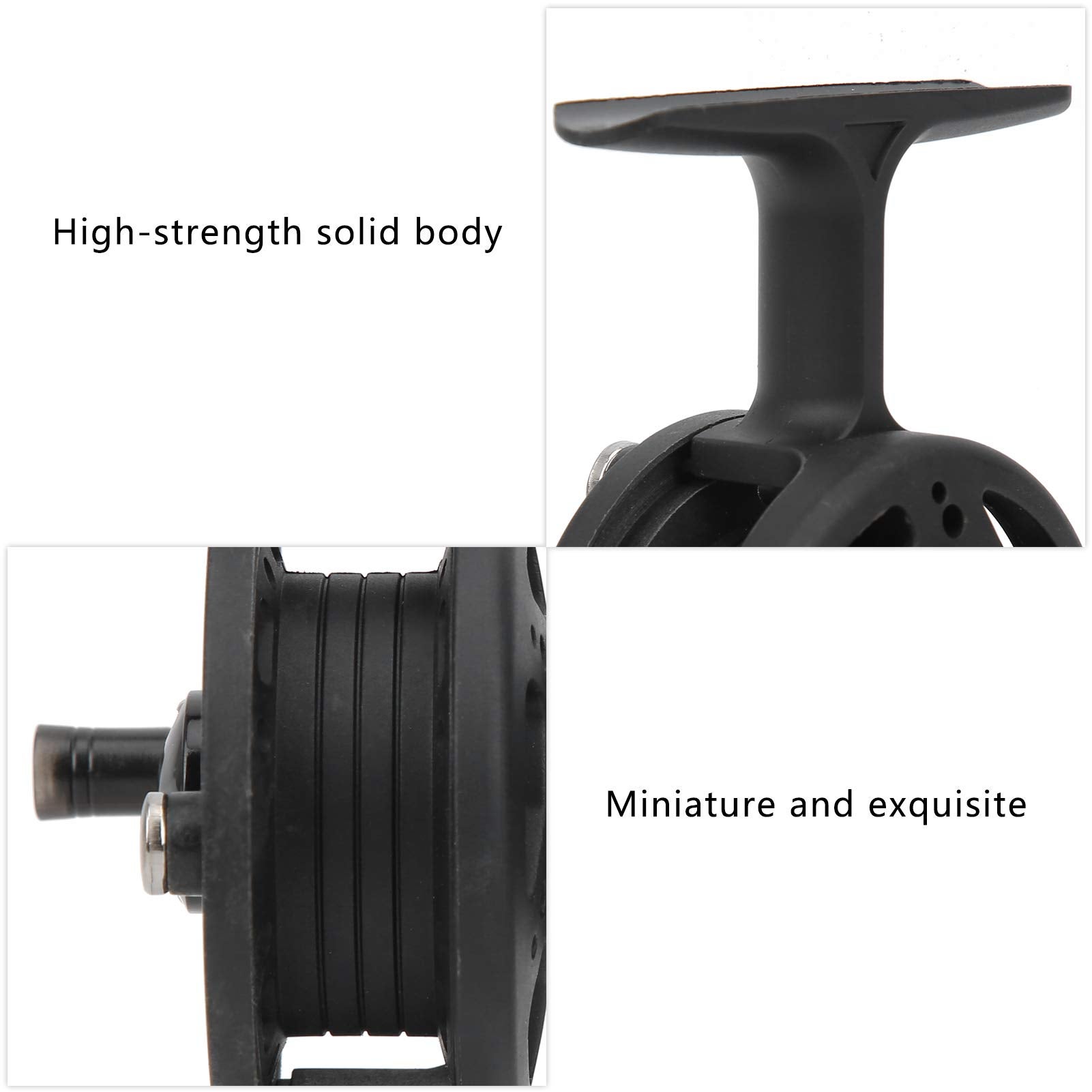 Mulinello da pesca Ruota anteriore in metallo per pesca sul ghiaccio Pesca a mosca Mano destra Commutazione Piede alto (5 cm) - 9