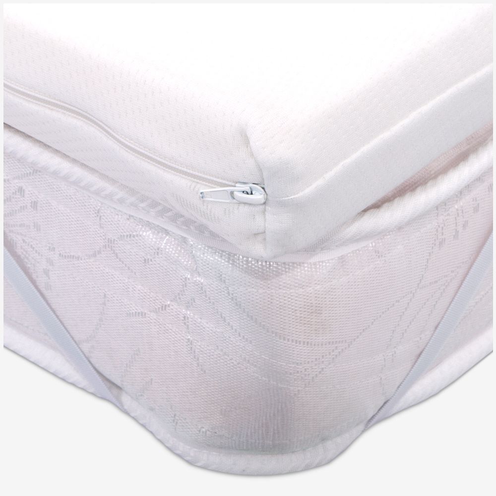 Topper Memory Foam 85x190 - épaisseur 5 cm, revêtement à l’Aloe Vera, déhoussable | Correttore H5 - 5