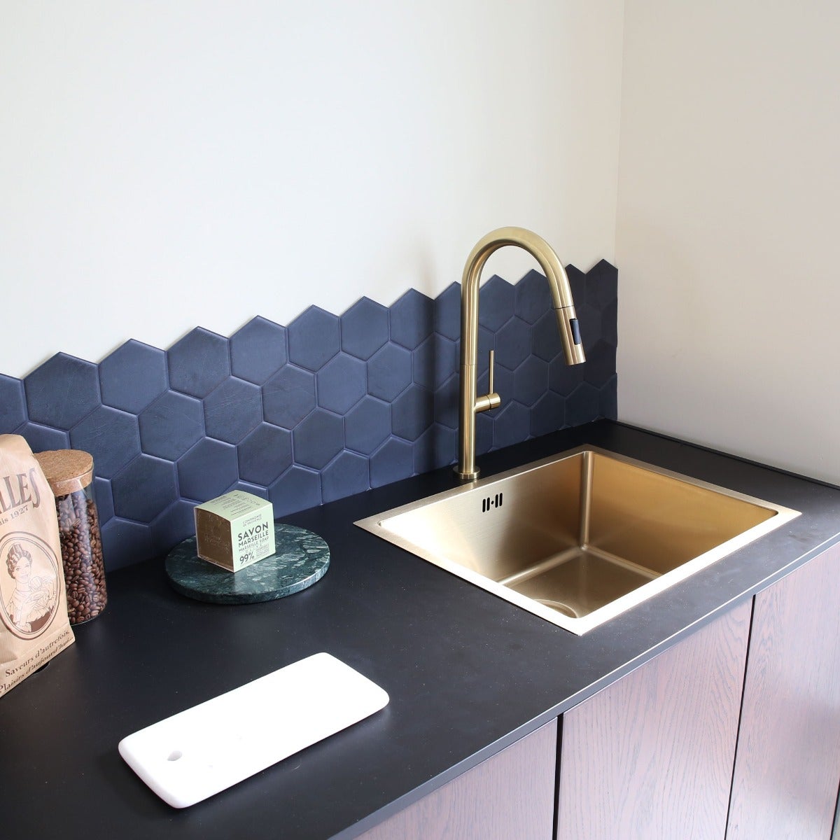 Miscelatore da cucina con doccetta ESSEBAGNO Portofino Oro - 8