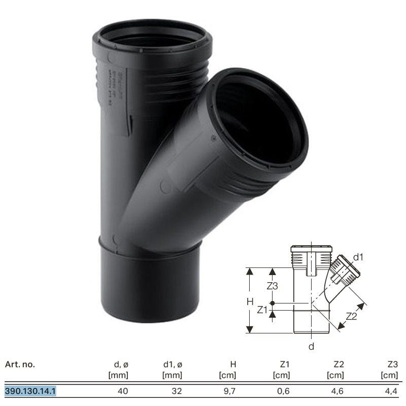 Geberit Silent-Pro - Tubo con 1 manicotto, DN 70 x 500 mm Geberit Silent-Pro - Tubo con 1 manicotto, DN 70 x 500 mm