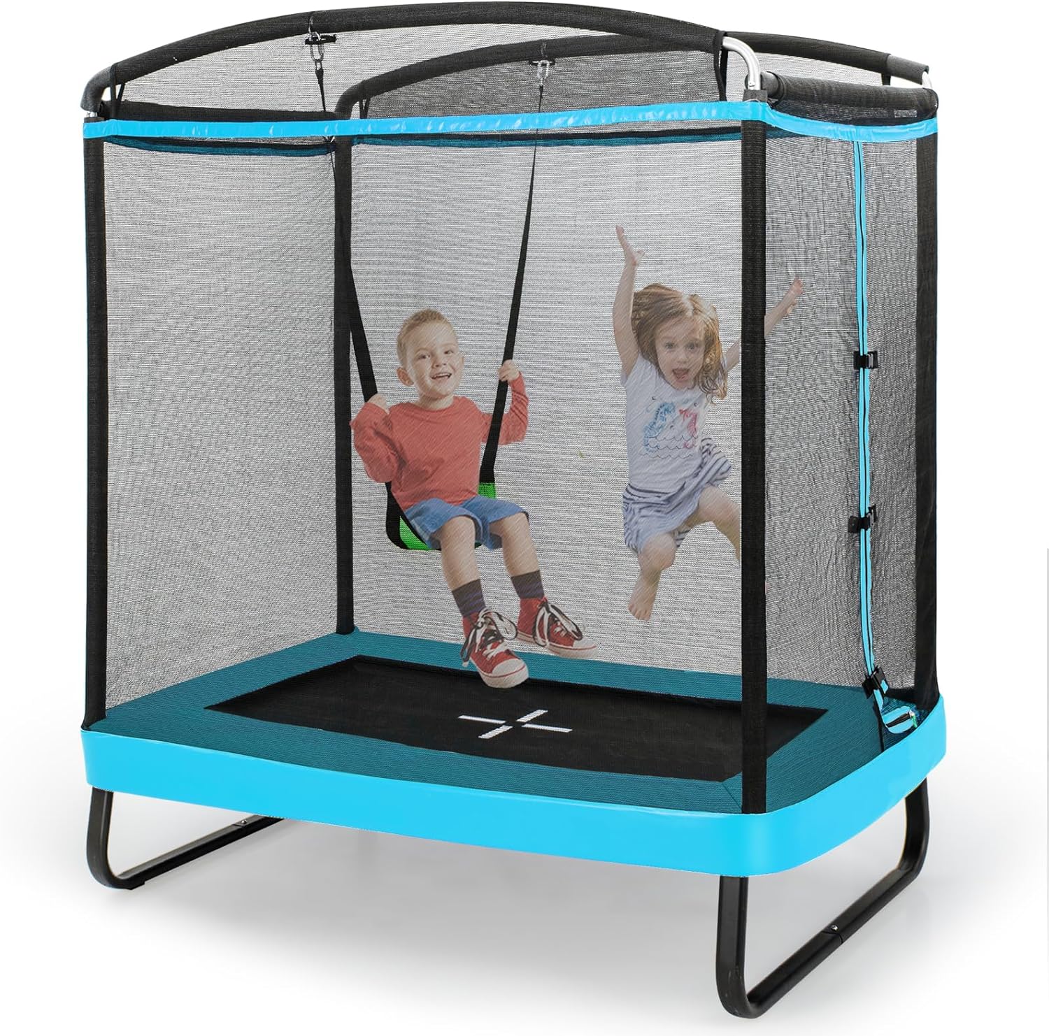 LeJump Trampolín Exterior Con Red De Seguridad Y Escalera – Diámetro 305 Cm – Fitness Y Jardín – Carga 150 Kg – Saltos Seguros Para Niños Y Familia